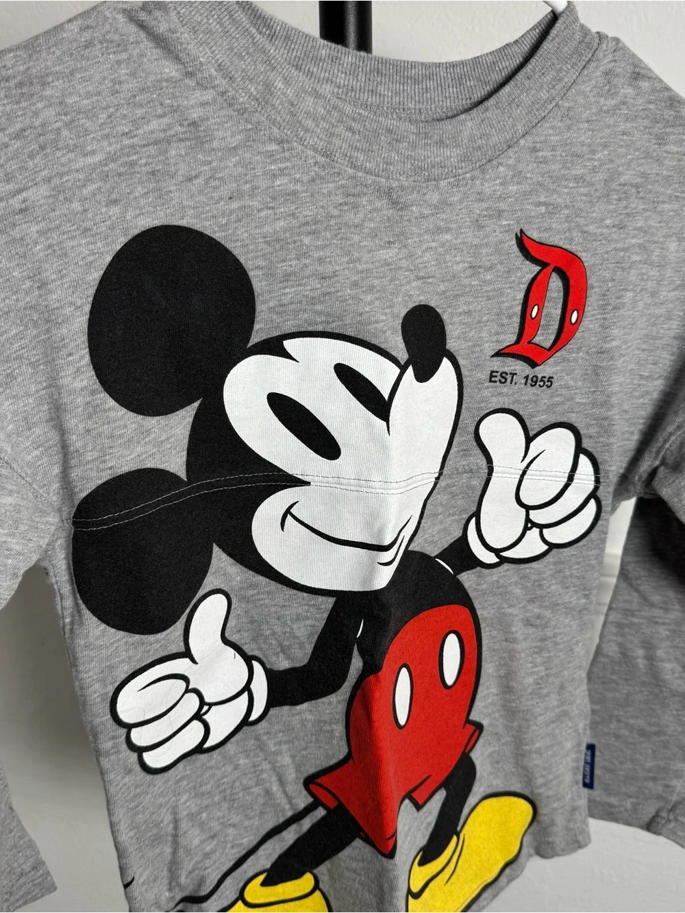 Kids Disneyland Disney Mickey Pluto Spirit Jersey gray small 5/6 - Picture 2 of 5